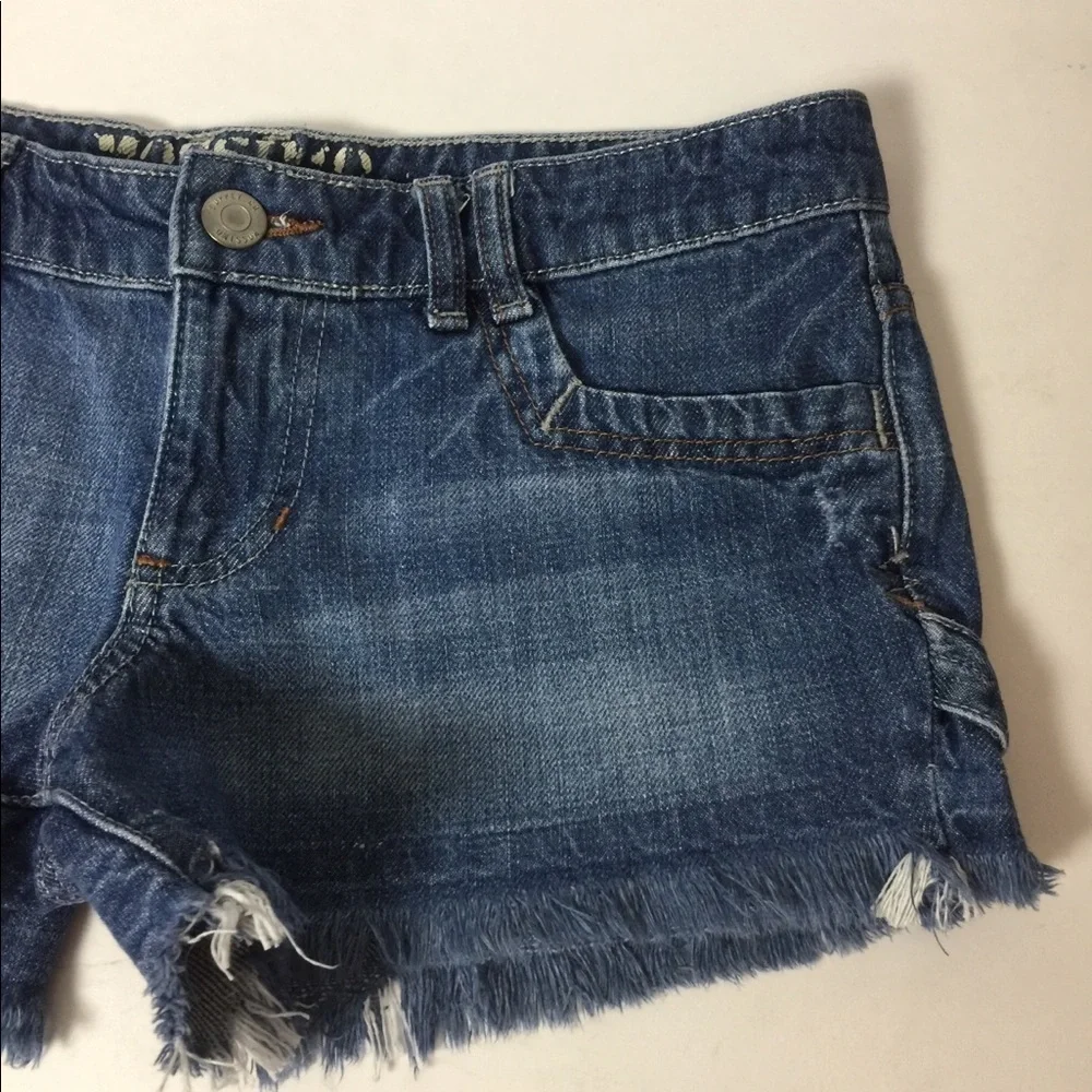 Mossimo Denim Shorts Factory Frayed Hems Size 7